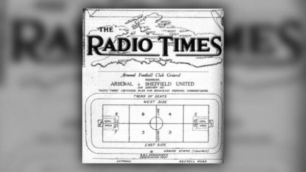 El primer partido radiado fue un Arsenal-Sheffield United/ BBC