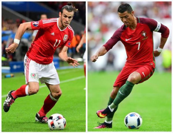 Bale y Cristiano Ronaldo se miden esta noche en las semis de la Euro/ AFP